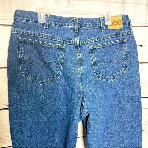 Lee Mens Blue Jeans 40x30 Regular Fit - Picture 5 of 9